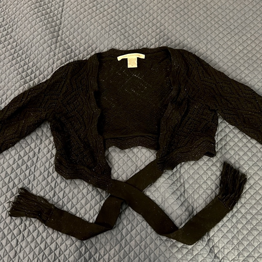 Sparkly Diane von Furstenberg crochet sweater, M